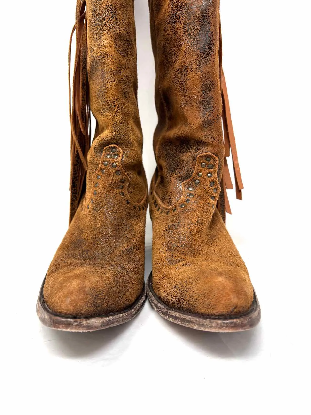 Idyllwind Size 8.5 Tan Studded Crackle Shoes Boots
