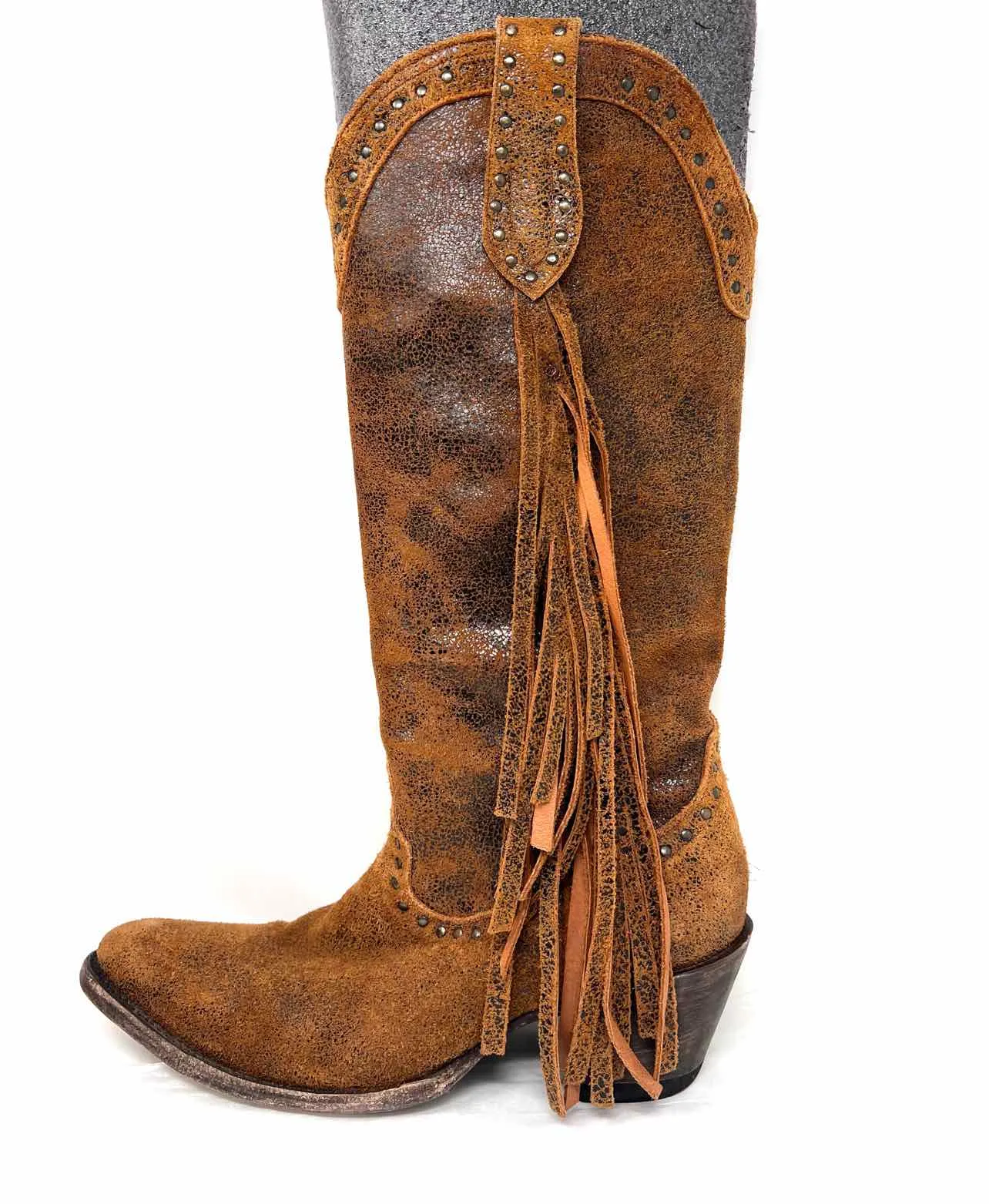 Idyllwind Size 8.5 Tan Studded Crackle Shoes Boots