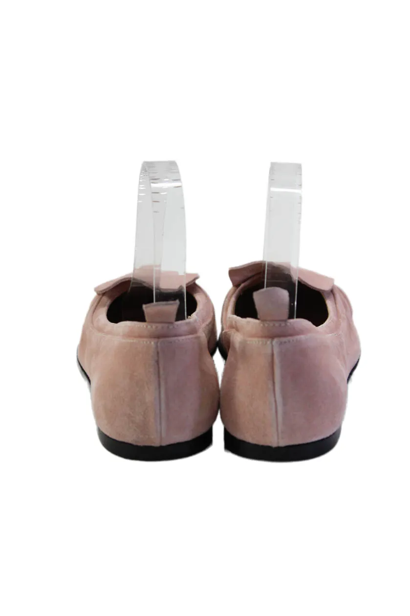 I.N.K. Womens Pink Cachemire Suede Flats Loafers Shoes