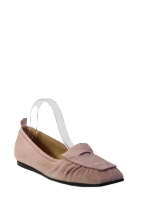 I.N.K. Womens Pink Cachemire Suede Flats Loafers Shoes