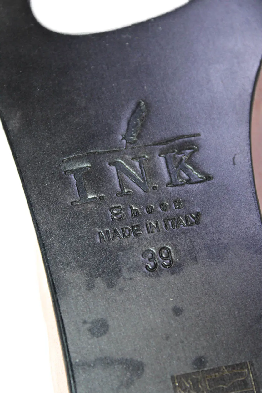 I.N.K. Womens Pink Cachemire Suede Flats Loafers Shoes
