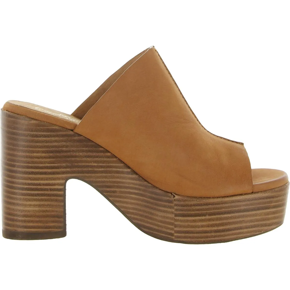 Invigorated Womens Leather Peep Toe Heels