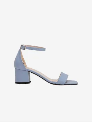 Iva Vegan Leather Low Heel | Light Blue