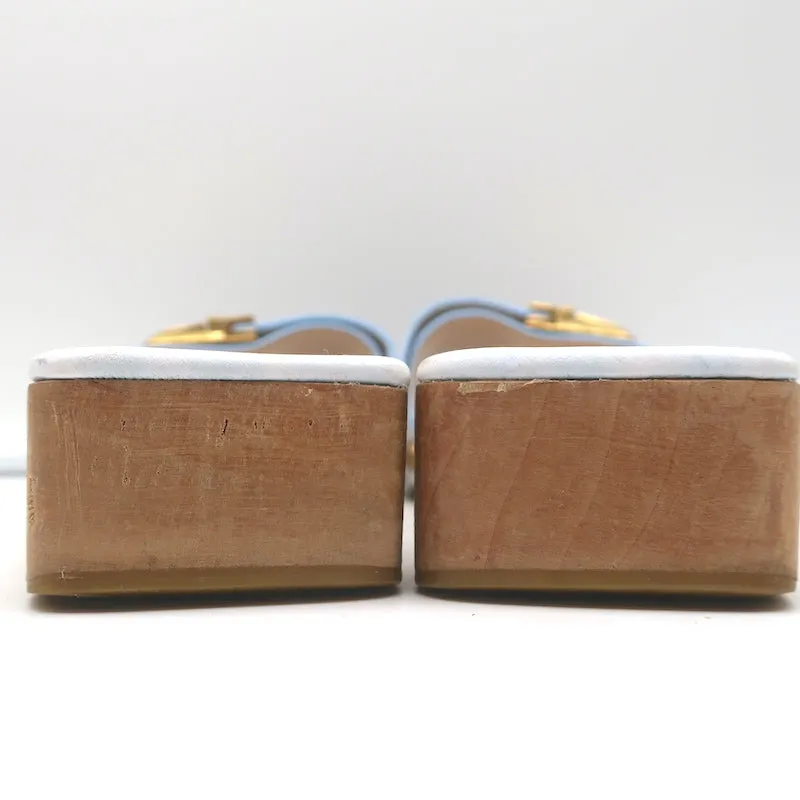 Jacquemus Les Sandales Tatanes Buckle Slide Sandals White Leather Size 37