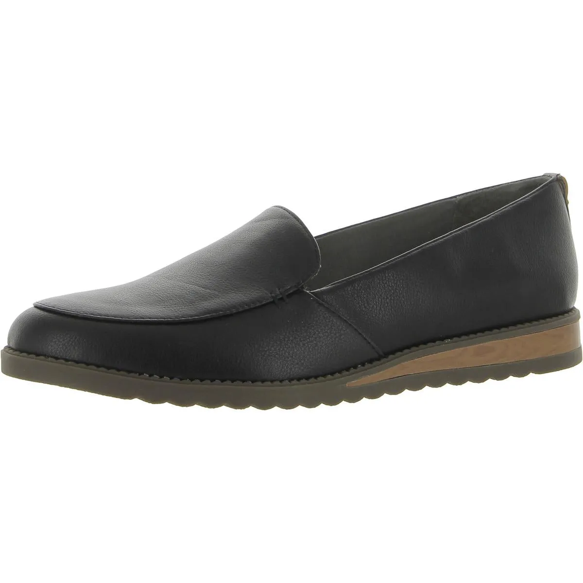 Jet Away Womens Faux Leather Slip On Loafers