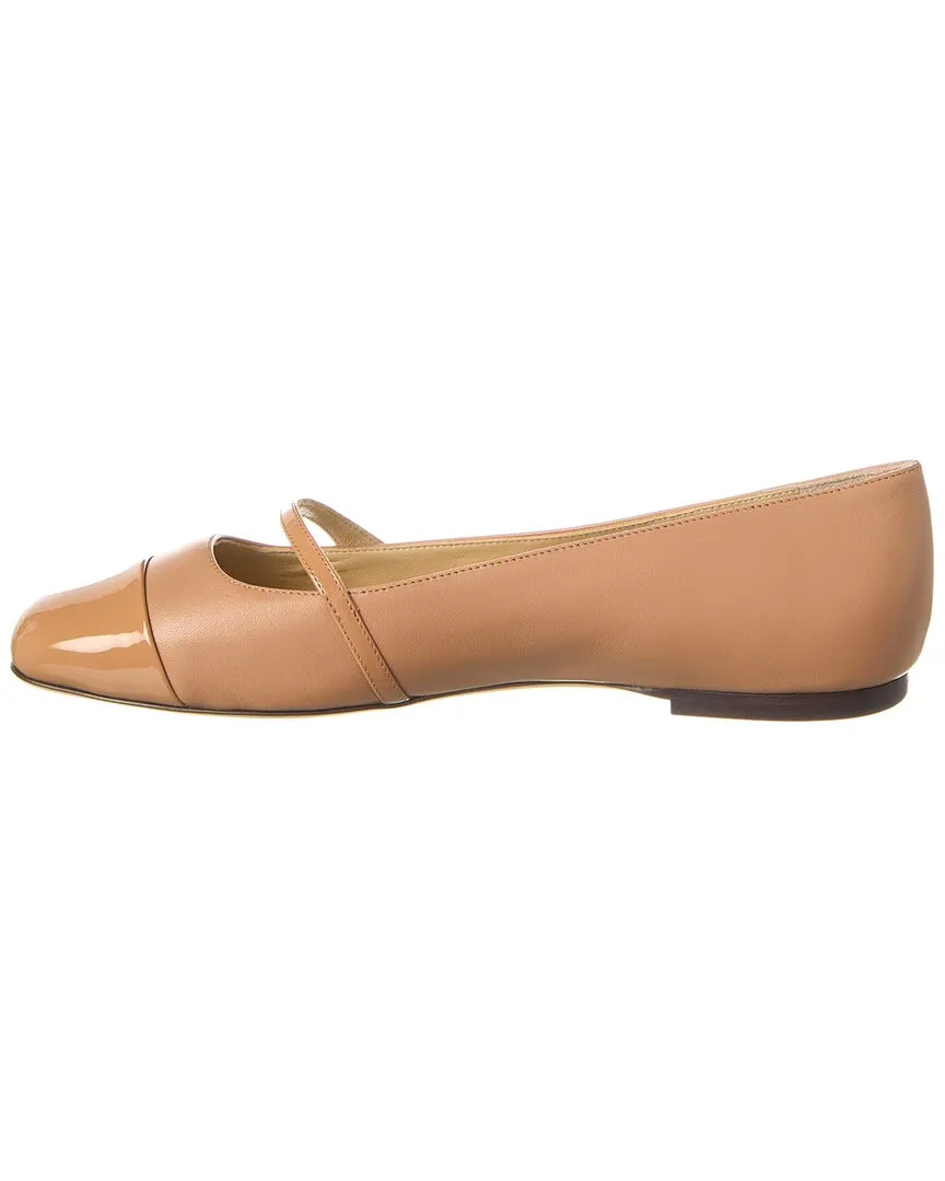 Jimmy Choo Elisa Leather & Patent Flat