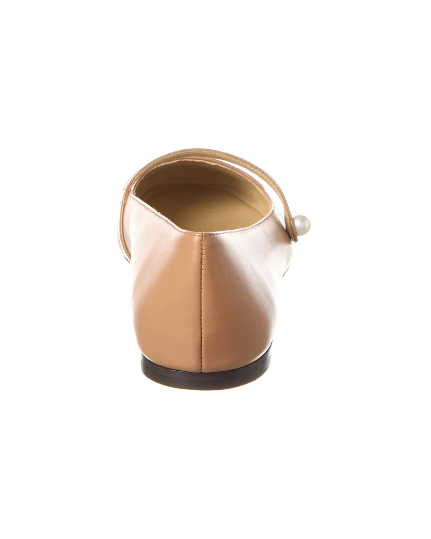 Jimmy Choo Elisa Leather & Patent Flat