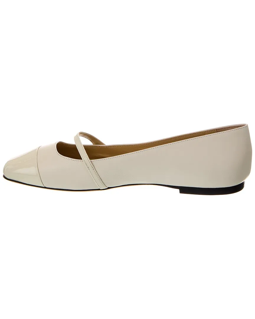 Jimmy Choo Elisa Leather & Patent Flat