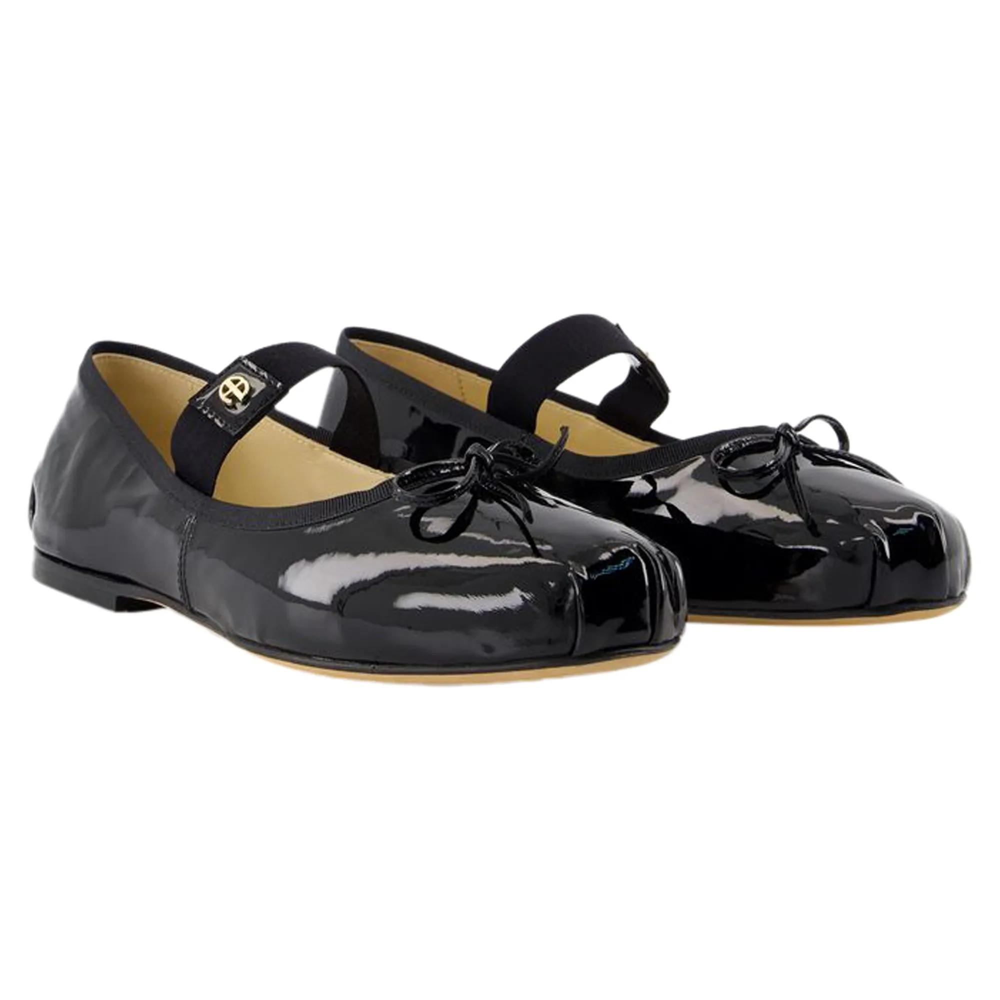 Jolie Flats Flat Shoes - ANINE BING - Leather - Black