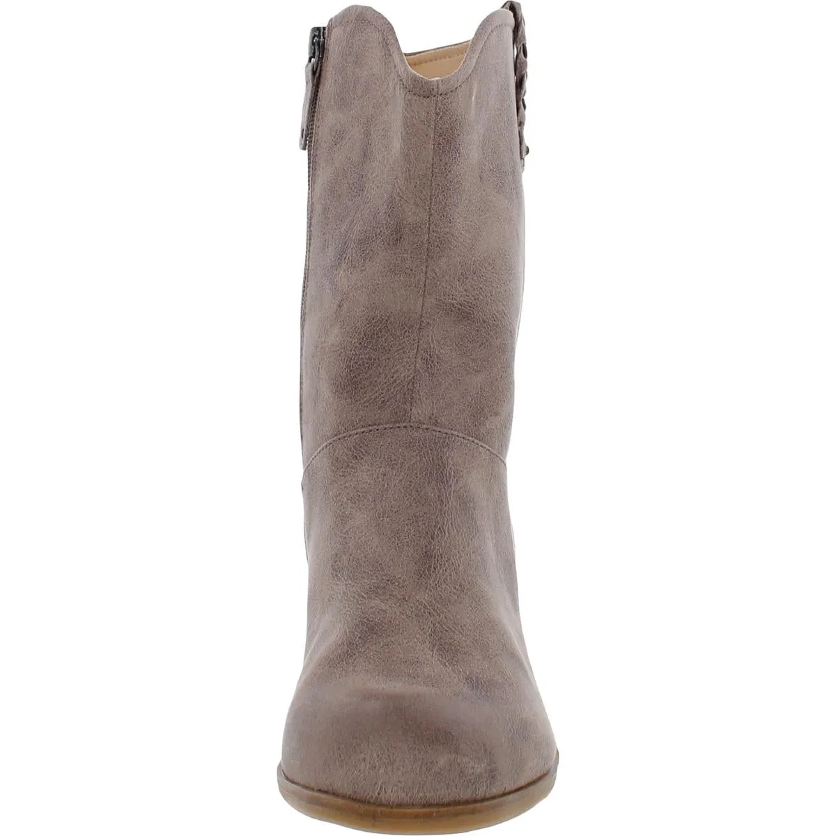 Layla Womens Faux Leather Wide Calf Mid-Calf Boots