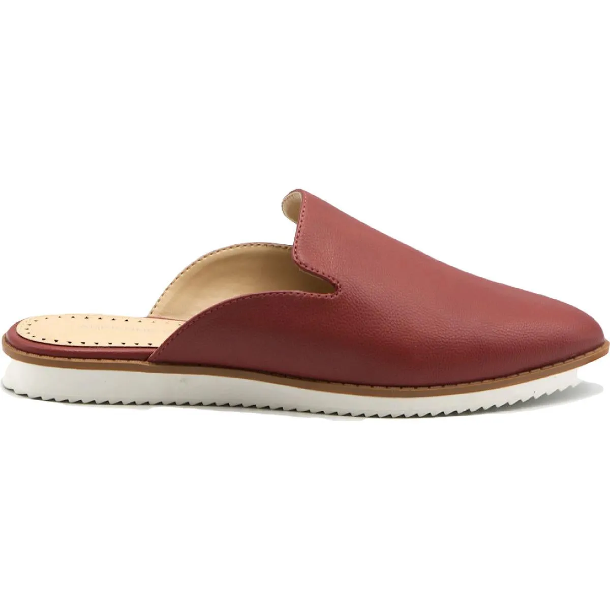 Lou Womens Faux Leather Slip On Smoking Loafers