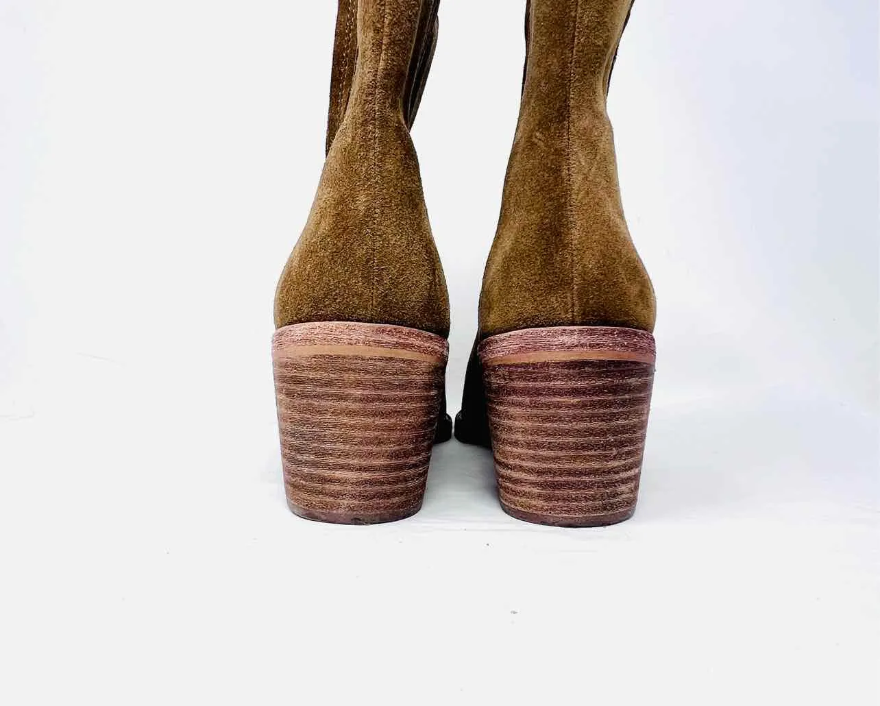 Madewell Size 10 Olive Stretch Suede Shoes Boots