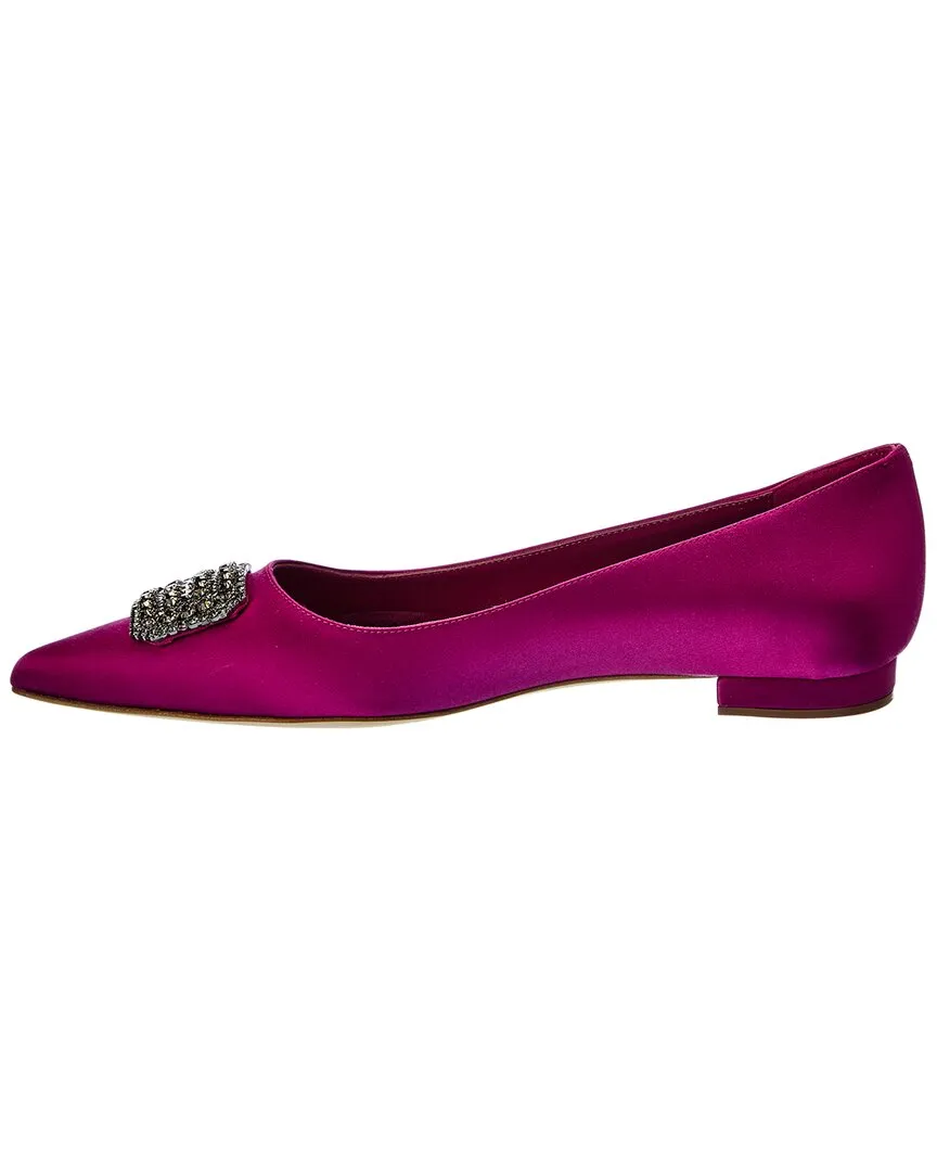 Manolo Blahnik Floritanu Satin Flat