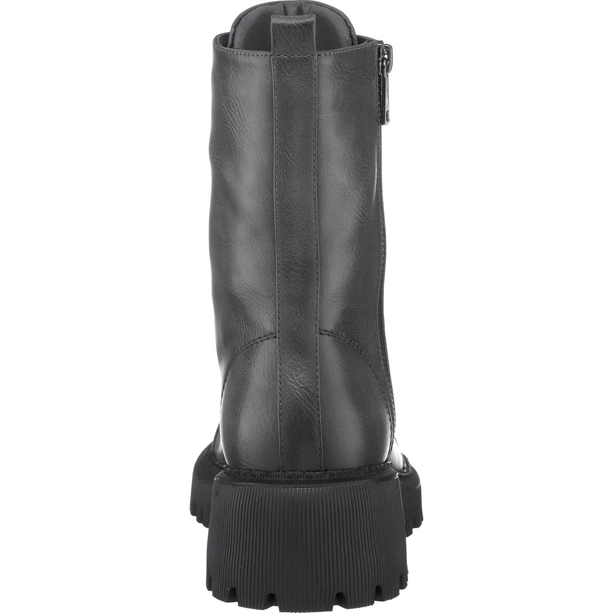 Mckay Womens Faux Leather Pull On Combat & Lace-up Boots