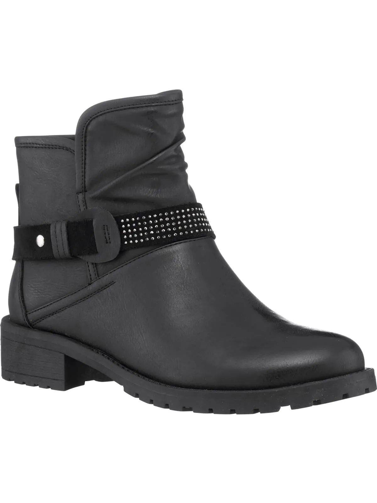 MOTO Womens Faux Leather Rubber outsole Ankle Boots