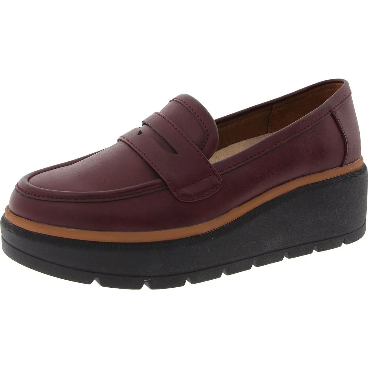 Nice Day Max Womens Faux Suede Slip On Loafers