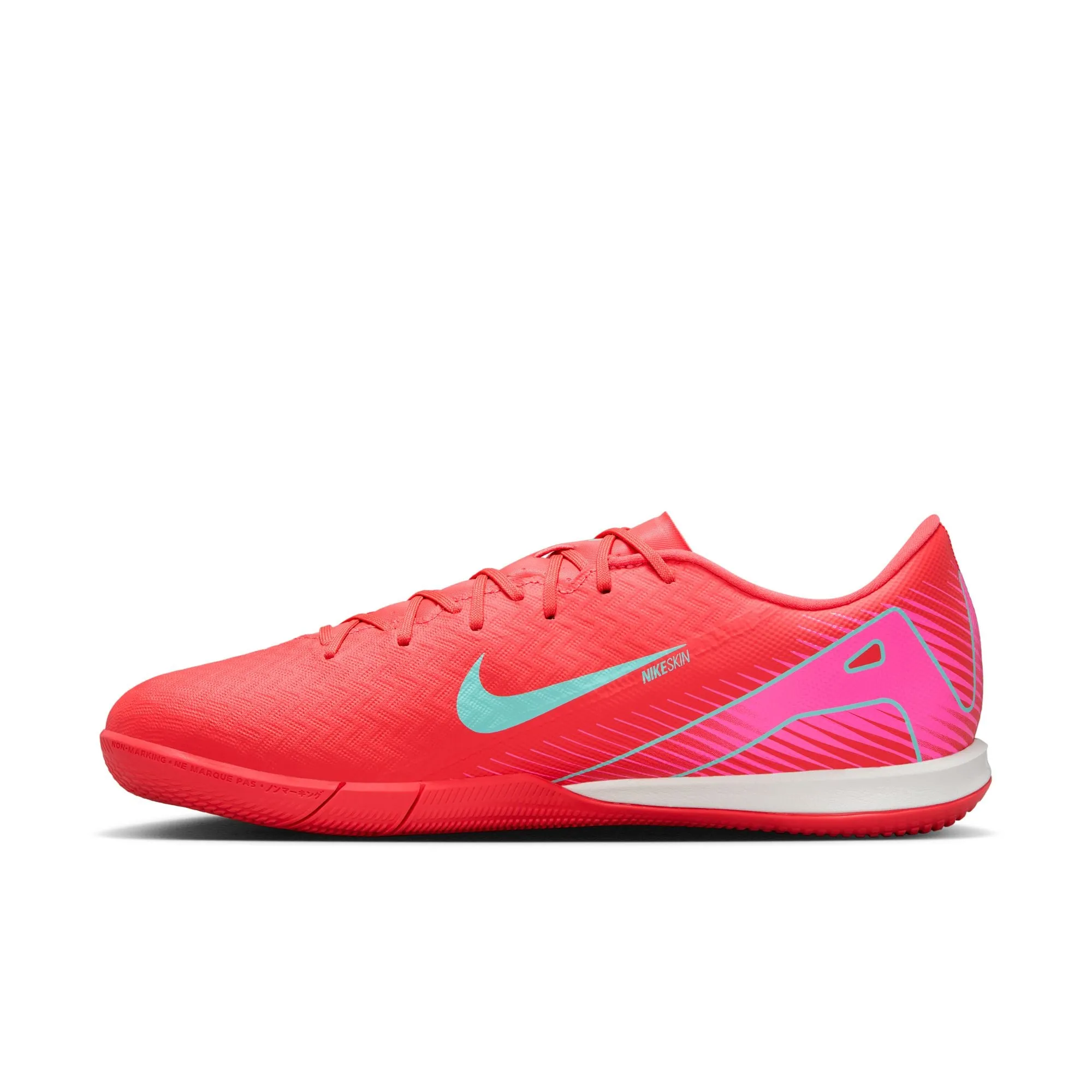 Nike Zoom Mercurial Vapor 16 Academy IC Indoor Soccer Shoes - Ember Glow/ Aurora Green