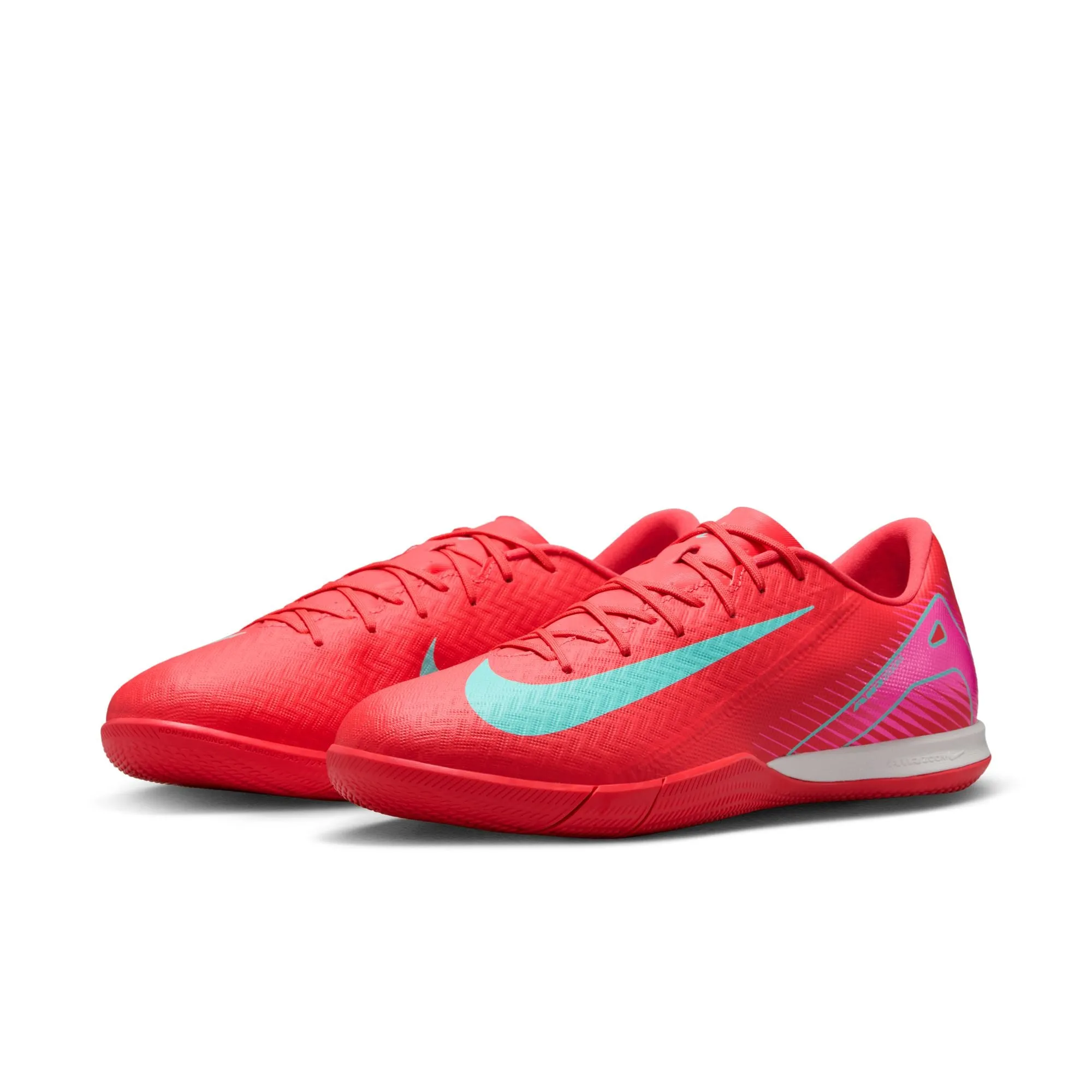 Nike Zoom Mercurial Vapor 16 Academy IC Indoor Soccer Shoes - Ember Glow/ Aurora Green