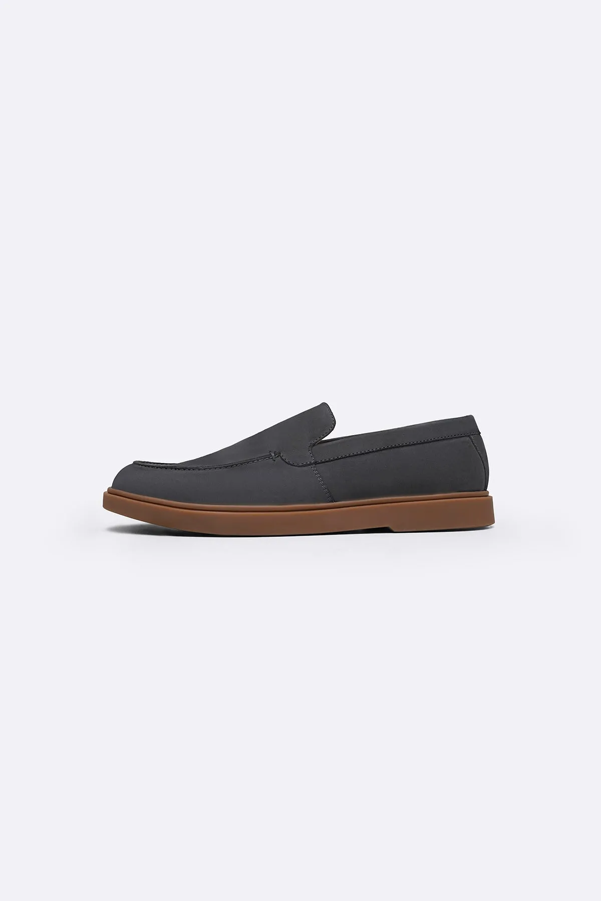 NUBUCK LEATHER SLIP-ON LOAFERS