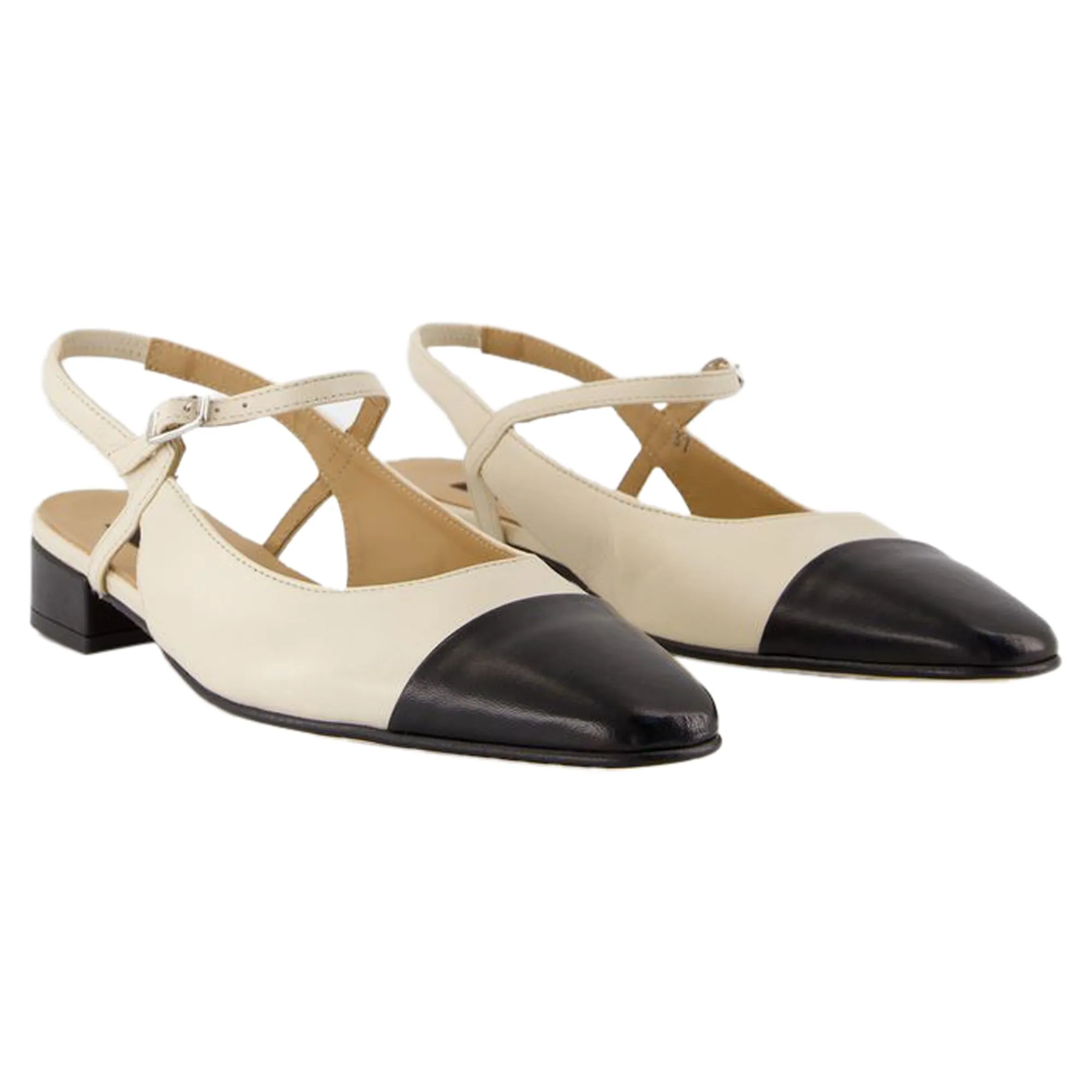 Oceano Flat Shoes - Carel - Leather - Beige