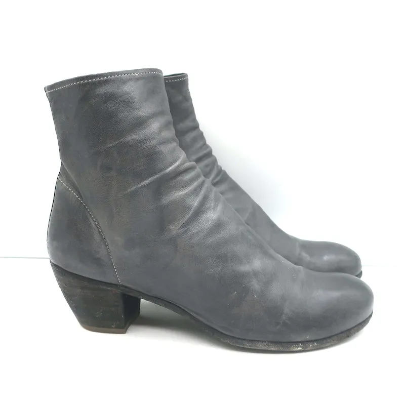 Officine Creative Ankle Boots Gray Leather Size 38