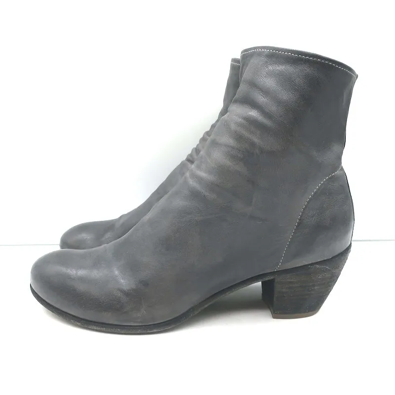 Officine Creative Ankle Boots Gray Leather Size 38