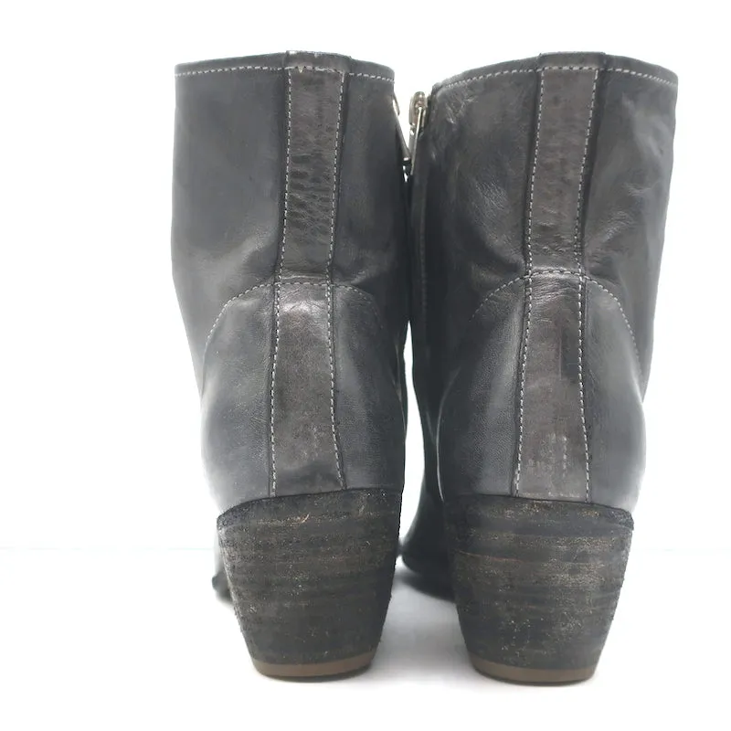 Officine Creative Ankle Boots Gray Leather Size 38