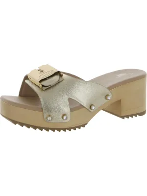 Original Max Womens Leather Open Toe Heels
