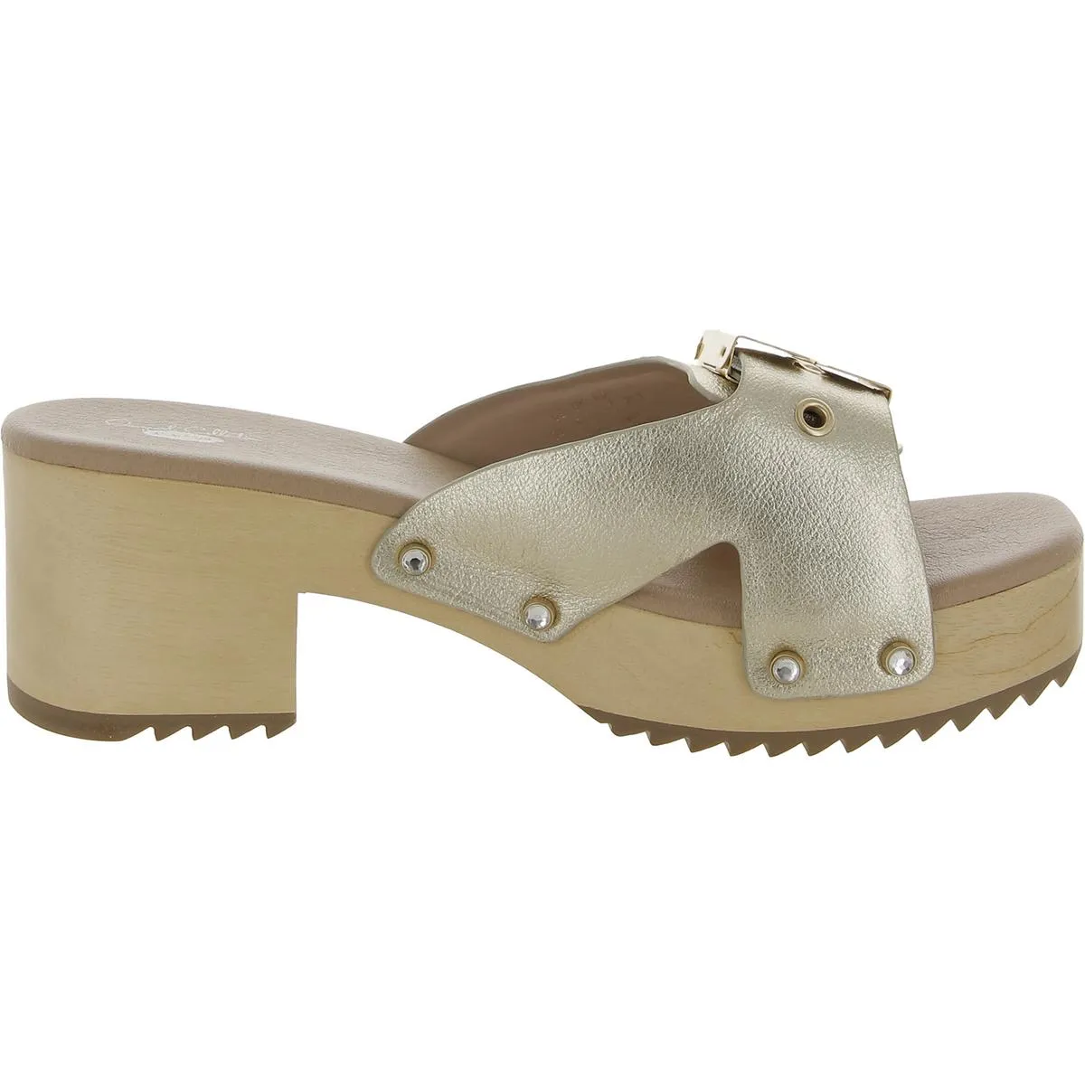 Original Max Womens Leather Open Toe Heels