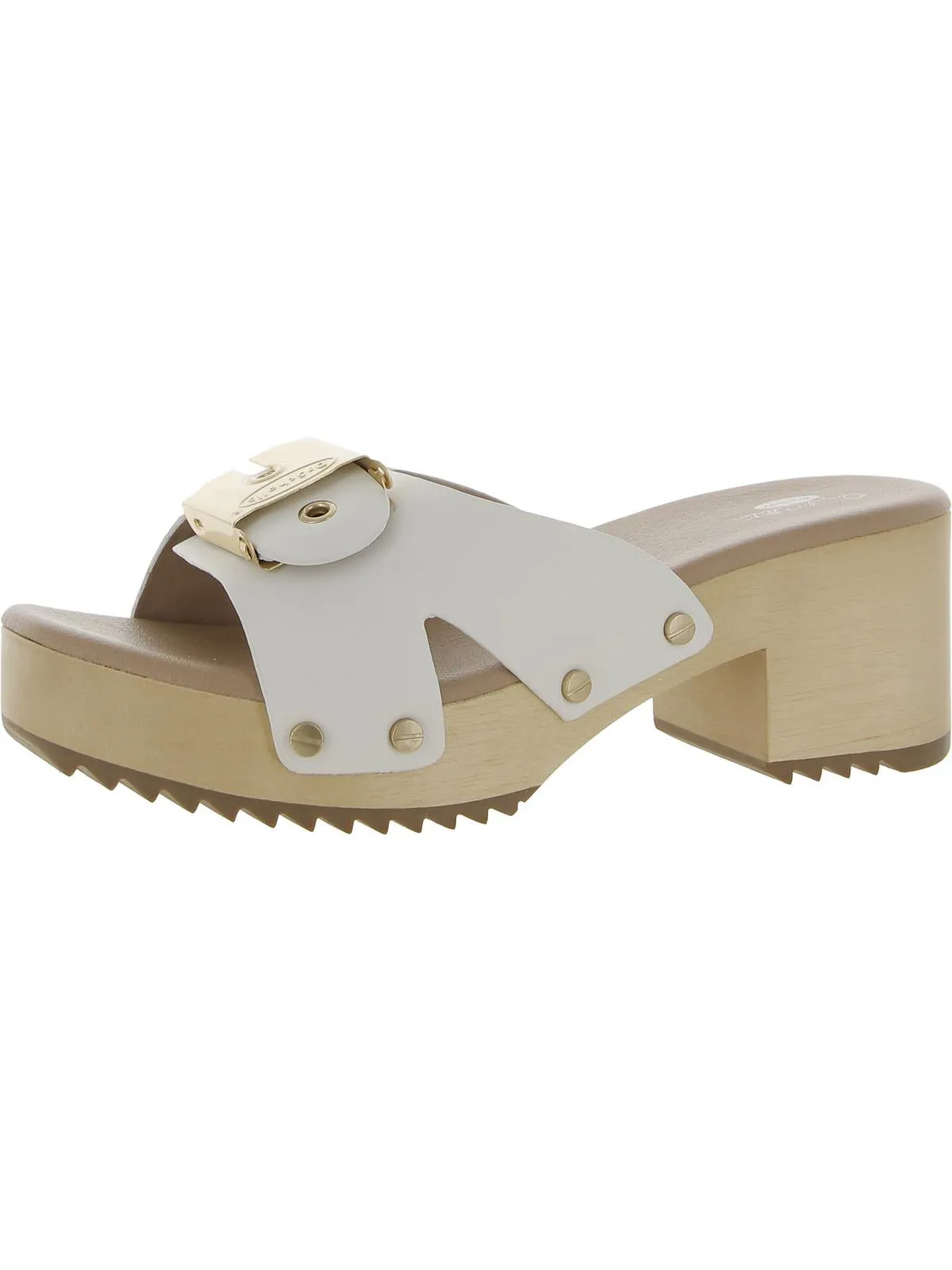 Original Max Womens Leather Open Toe Heels