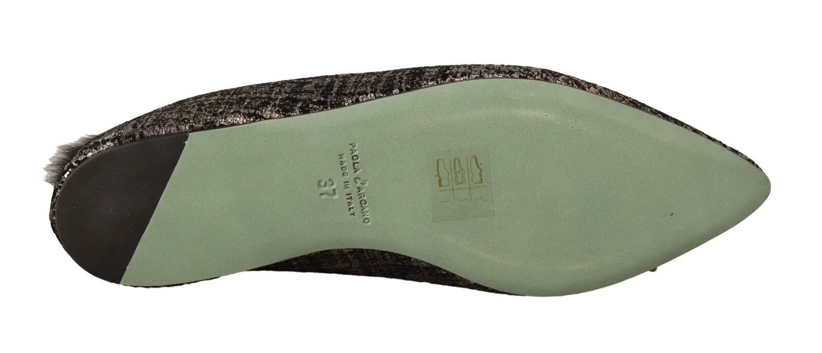 Paola D'Arcano Jacquard Leather Embellished Slip On Women's Shoes