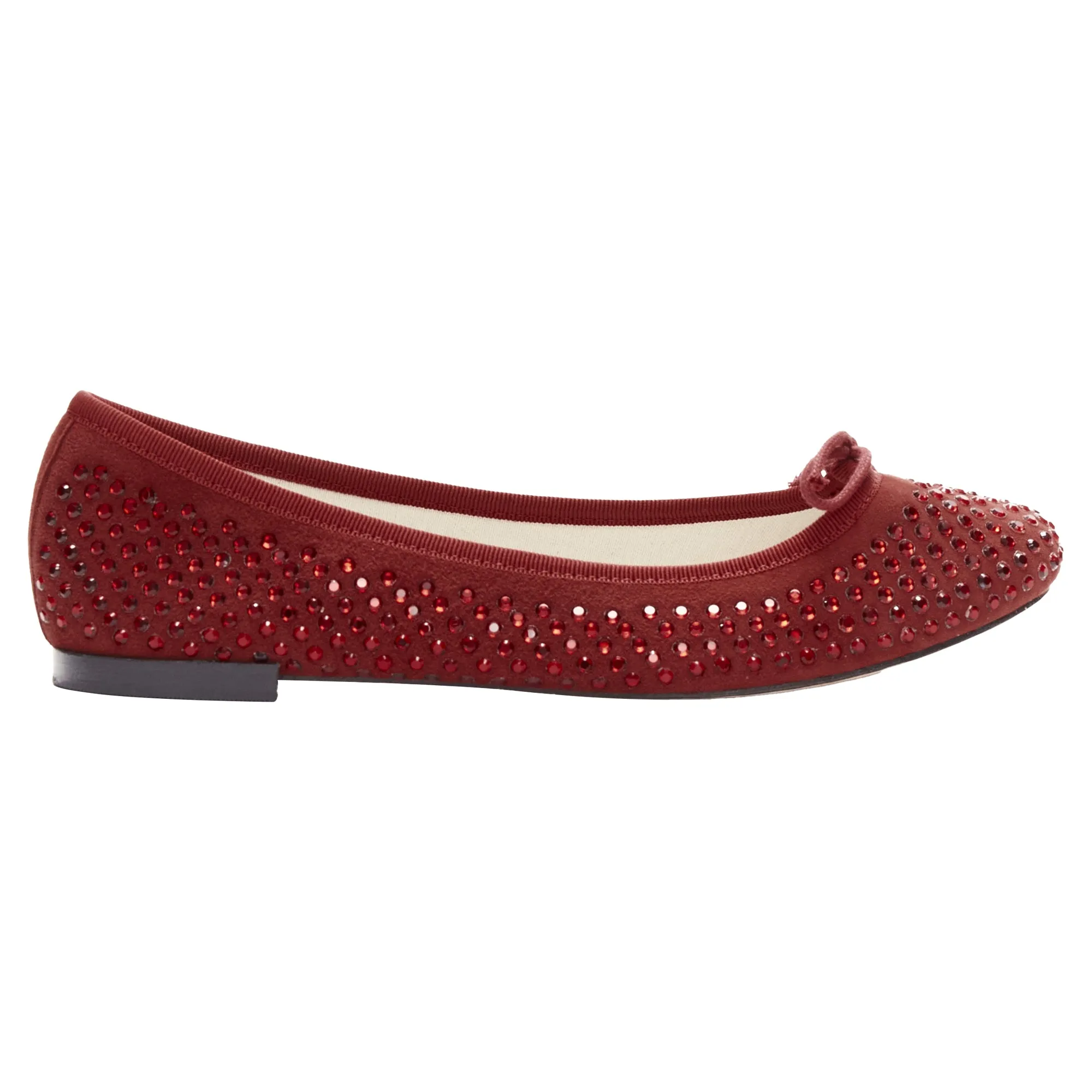 Repetto Anniversary Limited Edition crystal suede ballet flats