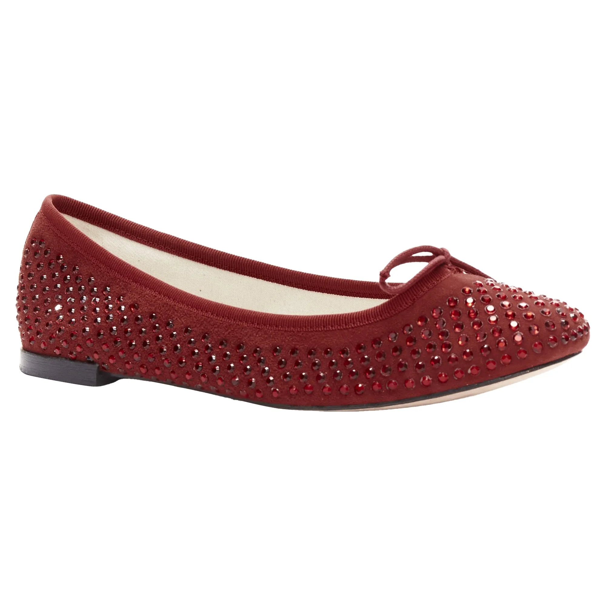 Repetto Anniversary Limited Edition crystal suede ballet flats