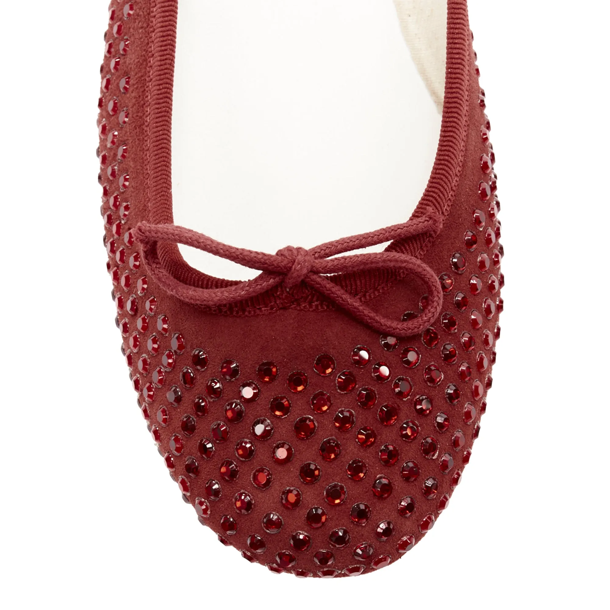Repetto Anniversary Limited Edition crystal suede ballet flats