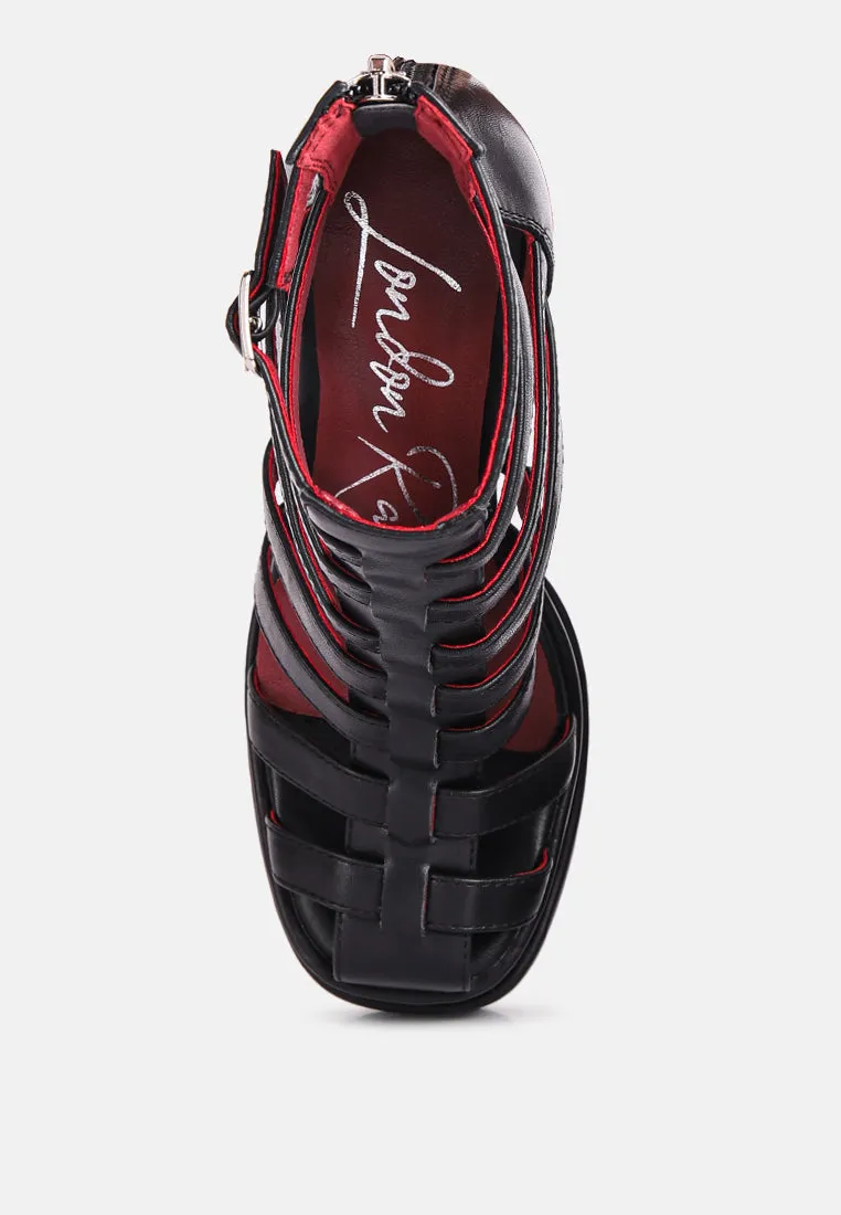 rielle high Platform cage boot sandals