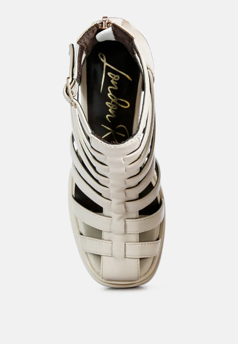 rielle high Platform cage boot sandals