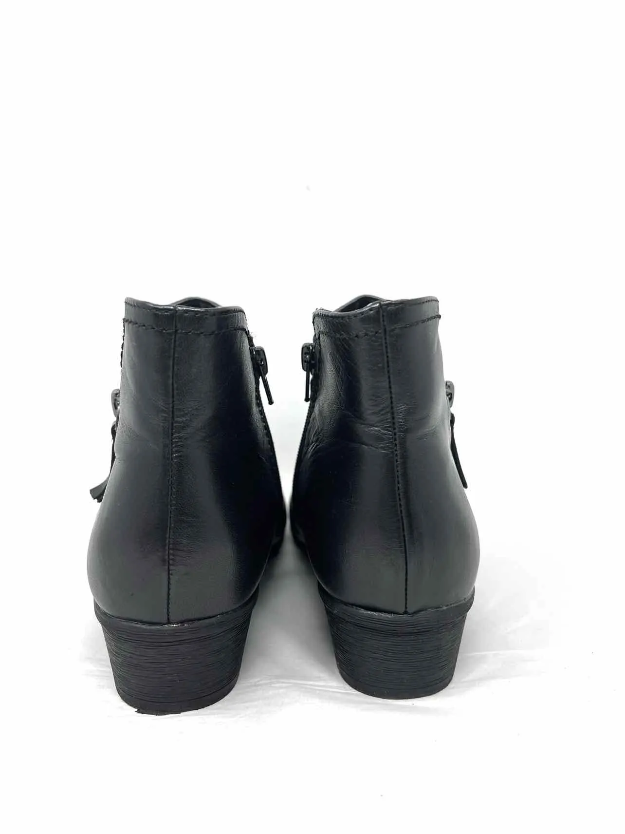 Rockport Size 11 Black Cut-outs Leather Shoes Ankle Boots