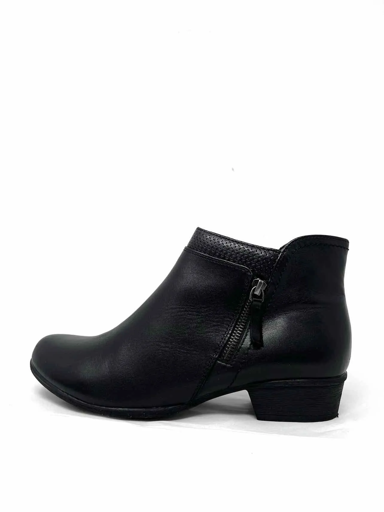 Rockport Size 11 Black Cut-outs Leather Shoes Ankle Boots
