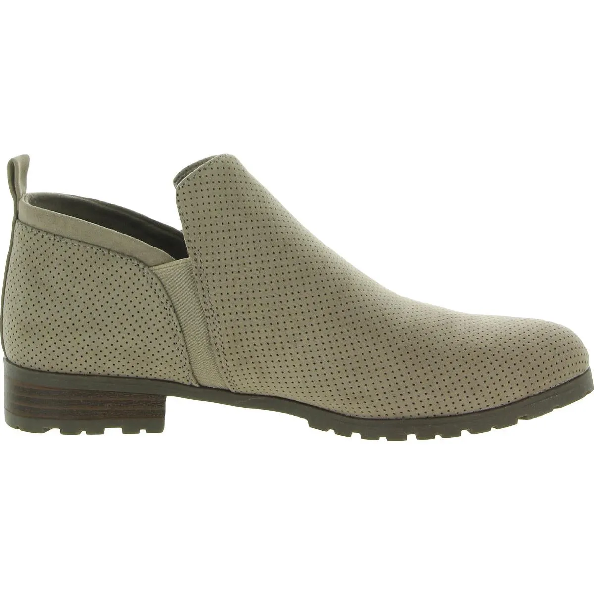 Rollin Womens Faux Suede Slip On Ankle Boots