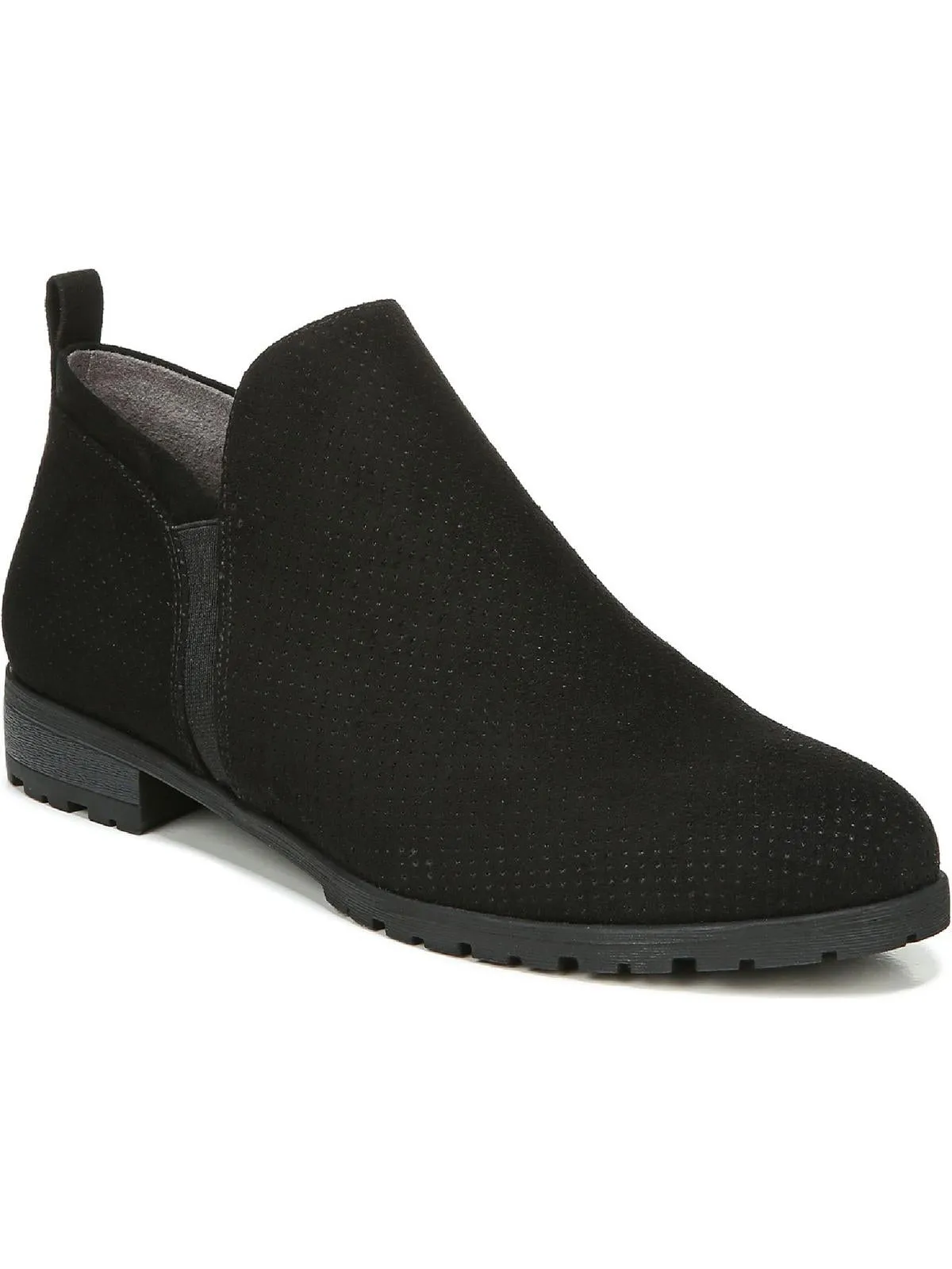 Rollin Womens Faux Suede Slip On Ankle Boots
