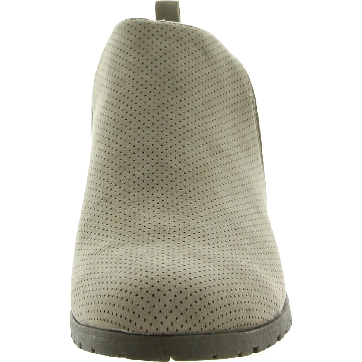 Rollin Womens Faux Suede Slip On Ankle Boots