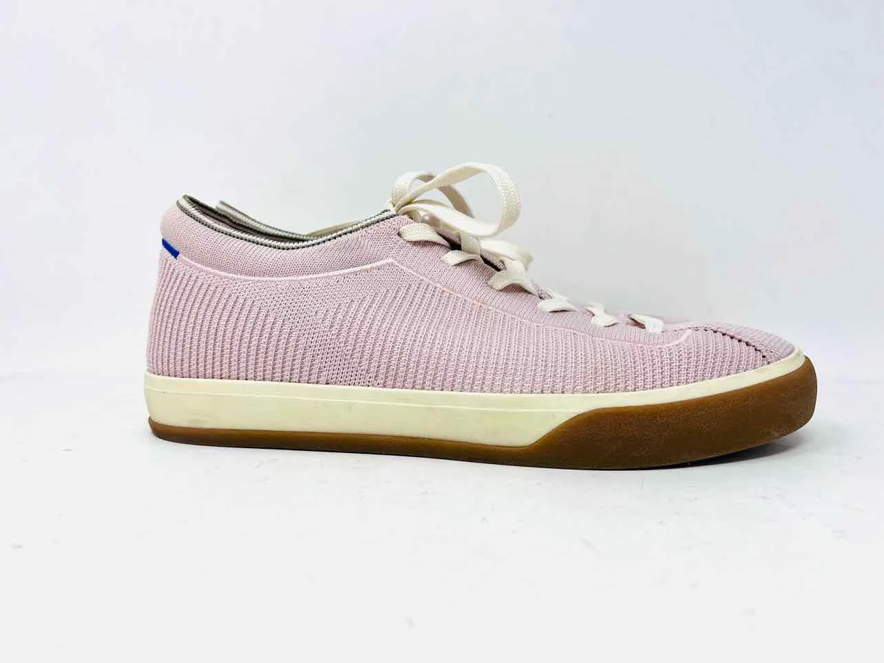 Rothy's Size 8 Blush/White Lace-Up Knit Shoes Sneakers