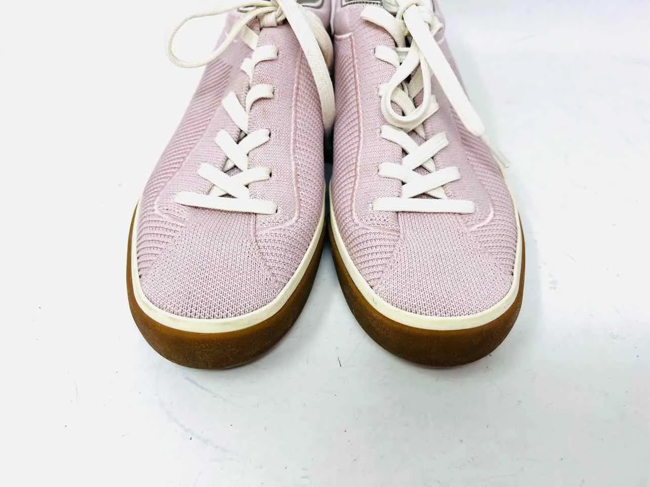 Rothy's Size 8 Blush/White Lace-Up Knit Shoes Sneakers