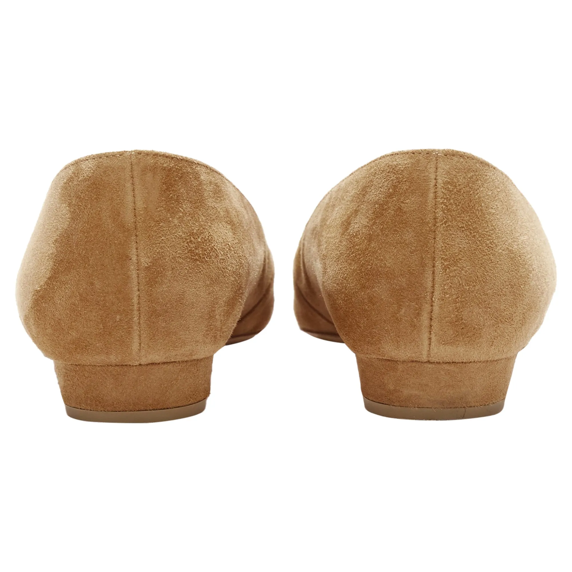 Rupert Sanderson Aga sand suede square flats