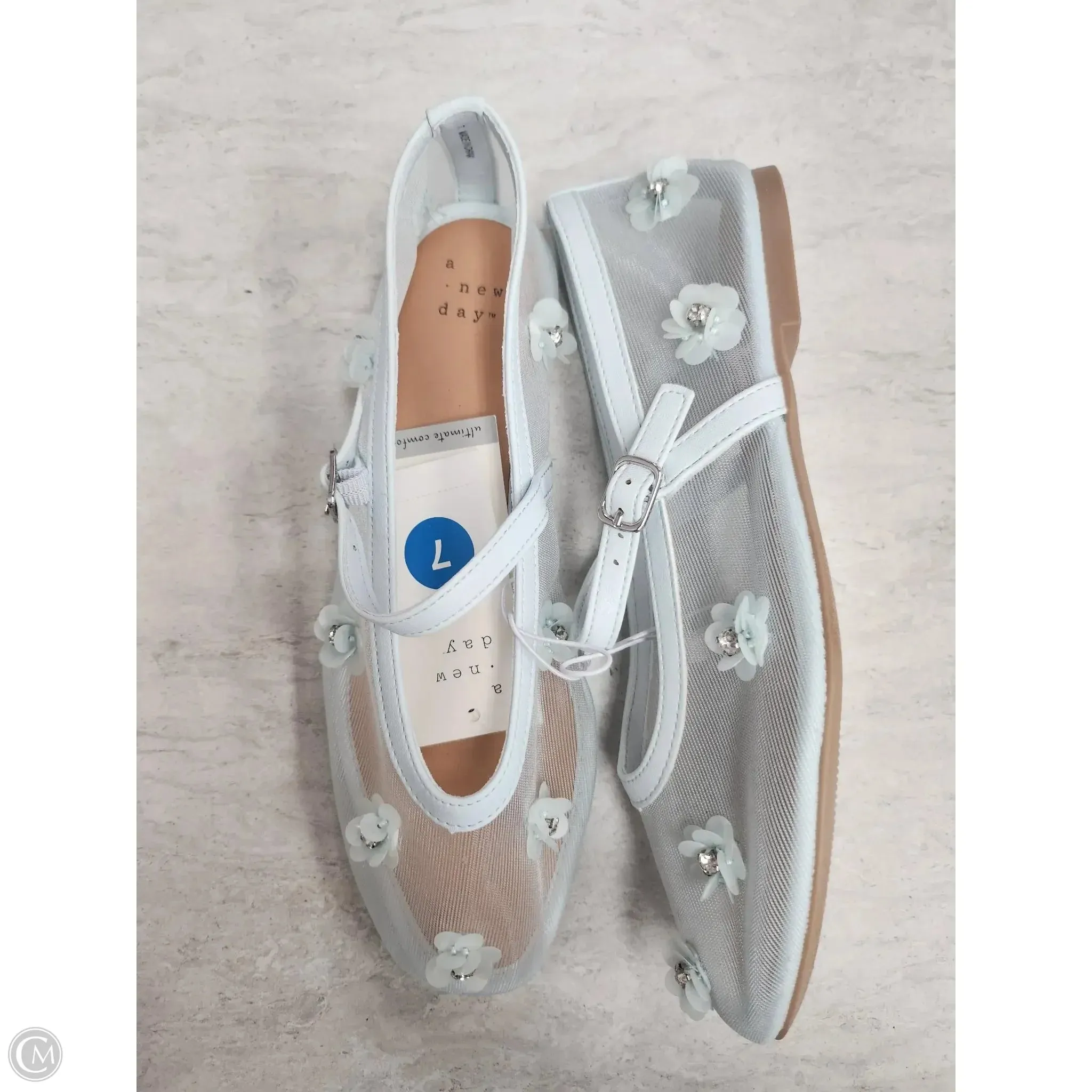 Shoes Flats By A New Day In Blue, Size: 7