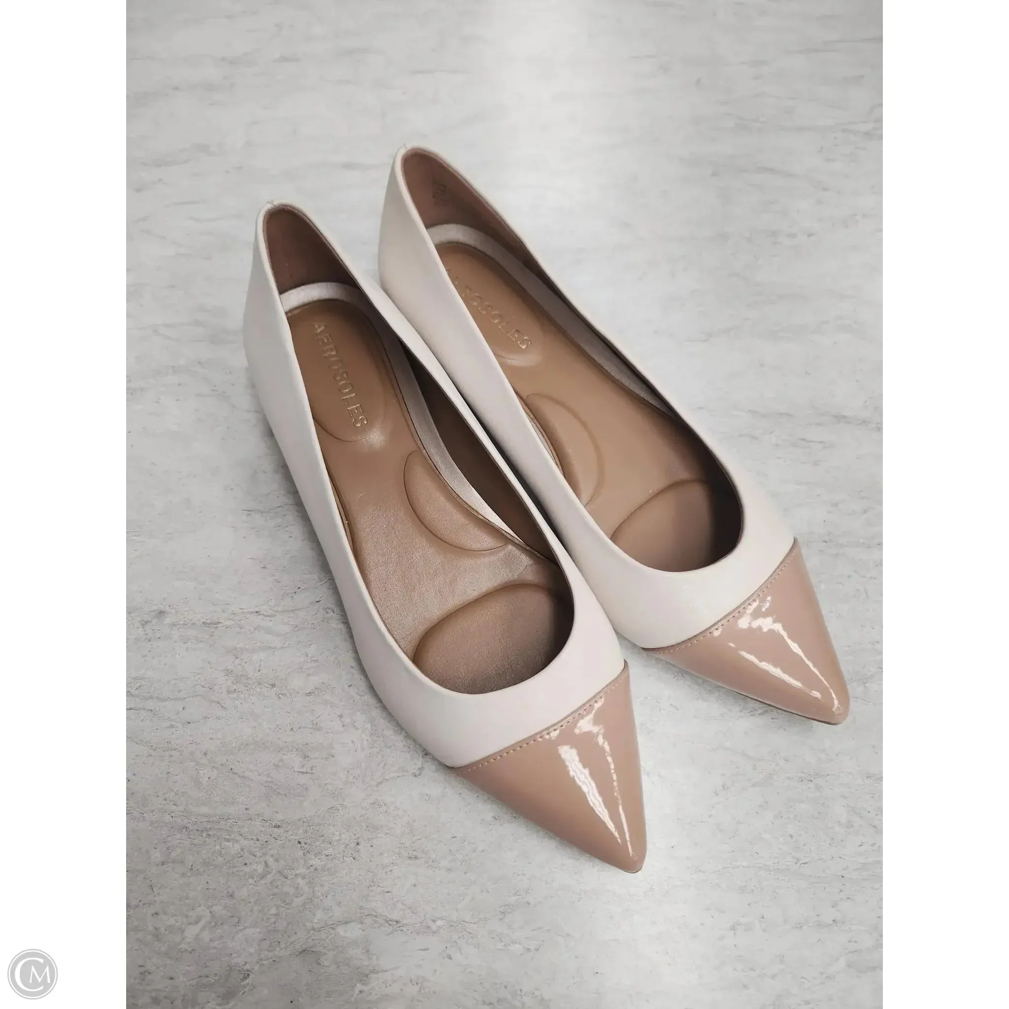 Shoes Flats By Aerosoles In Cream & Tan, Size: Large