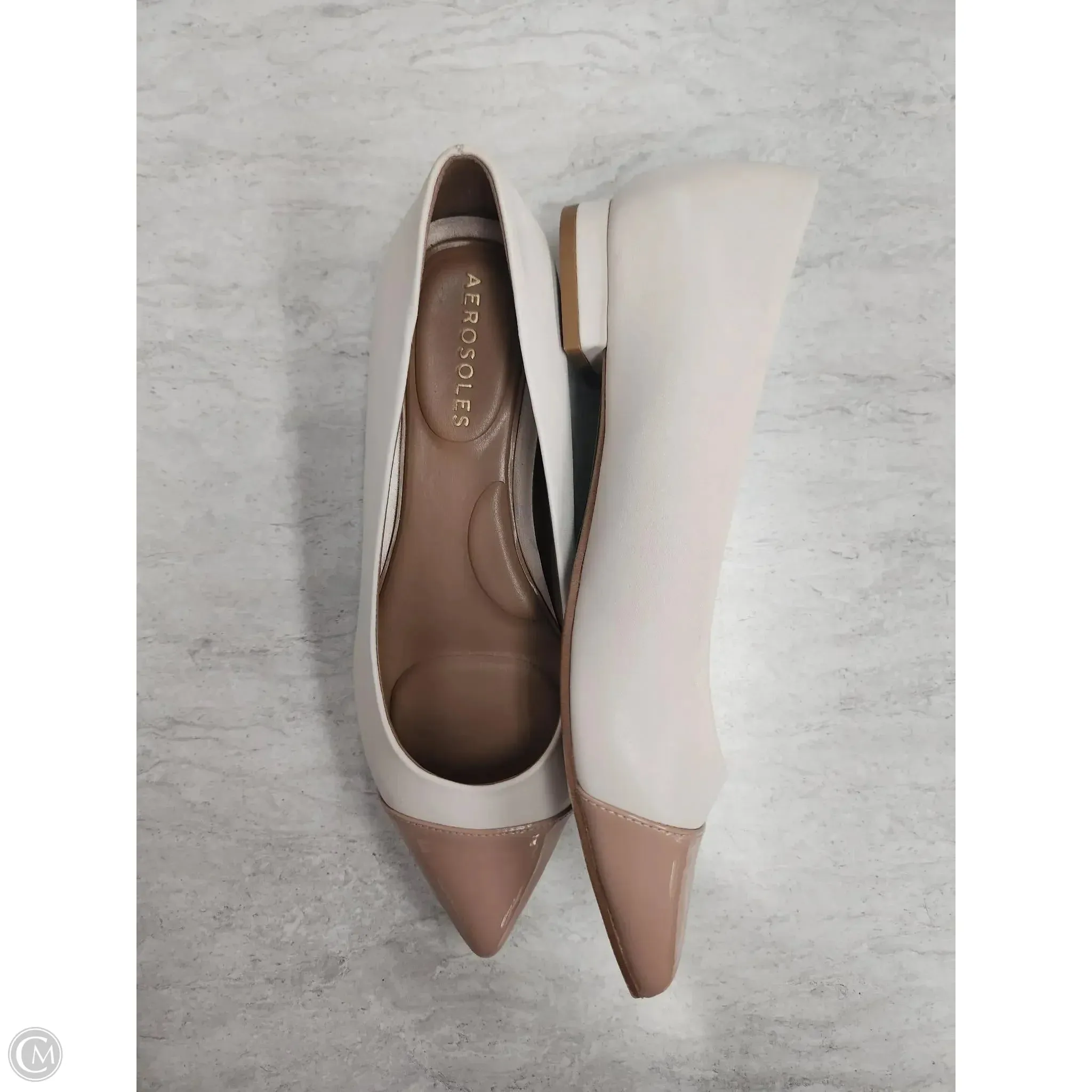 Shoes Flats By Aerosoles In Cream & Tan, Size: Large