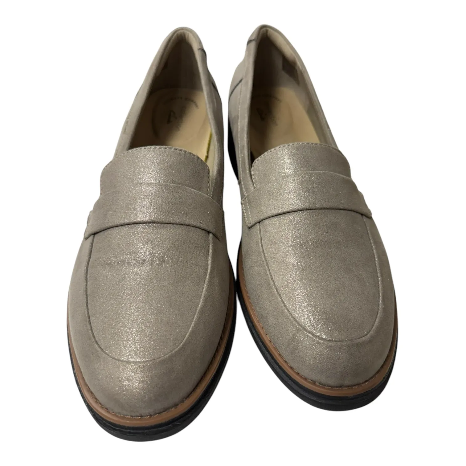 Shoes Flats By Clarks In Brown, Size:12