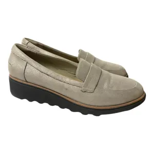 Shoes Flats By Clarks In Brown, Size:12
