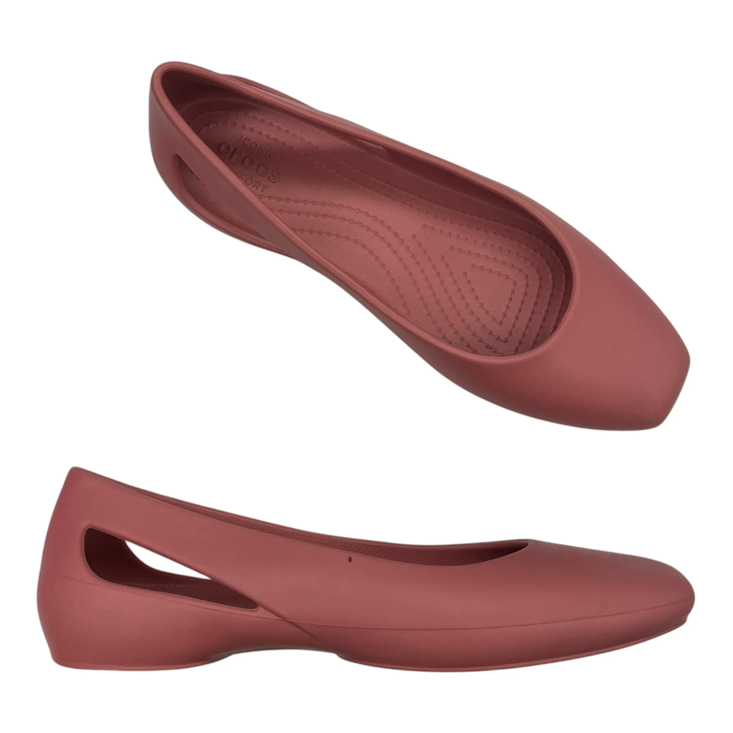Shoes Flats By Crocs In Pink, Size:9